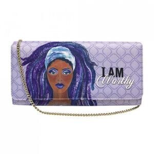Canvas Statement Clutch | I Am Worthy